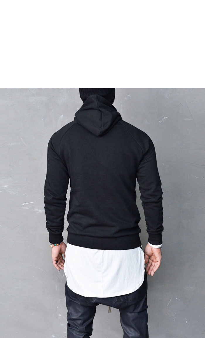 Tops Hoodies Last 1) Slim Fit Funky Print Jersey HoodHoodie 147 GUYLOOK Men's Trendy